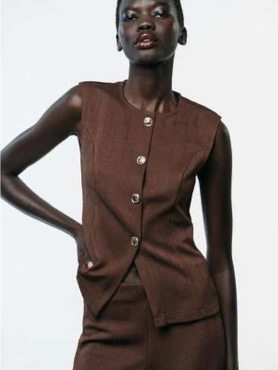 Zara Jackets & Blazers - Zara Brown Vest NWT